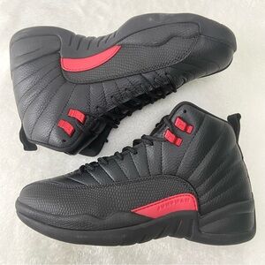 Men's Black & Red Basketball Shoes Sneakers -Jordan 12 Retro Flu Game/ Bred